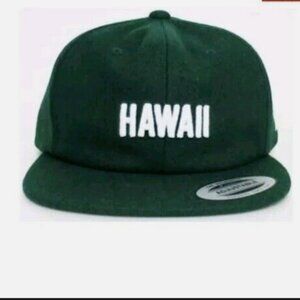 Hurley Destination Hat Hawaii Green Wool Blend Adjustable Cap